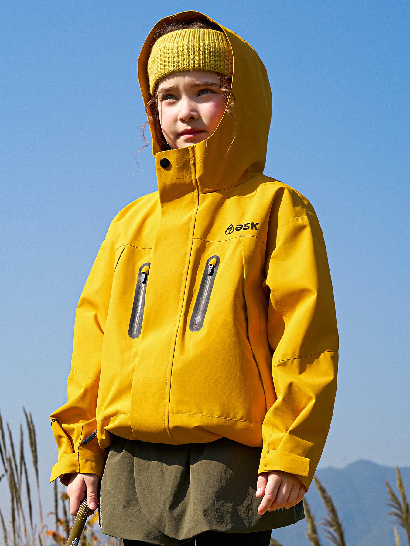 Kids Waterproof Outdoor Shell Jacket, Windproof Outerwear