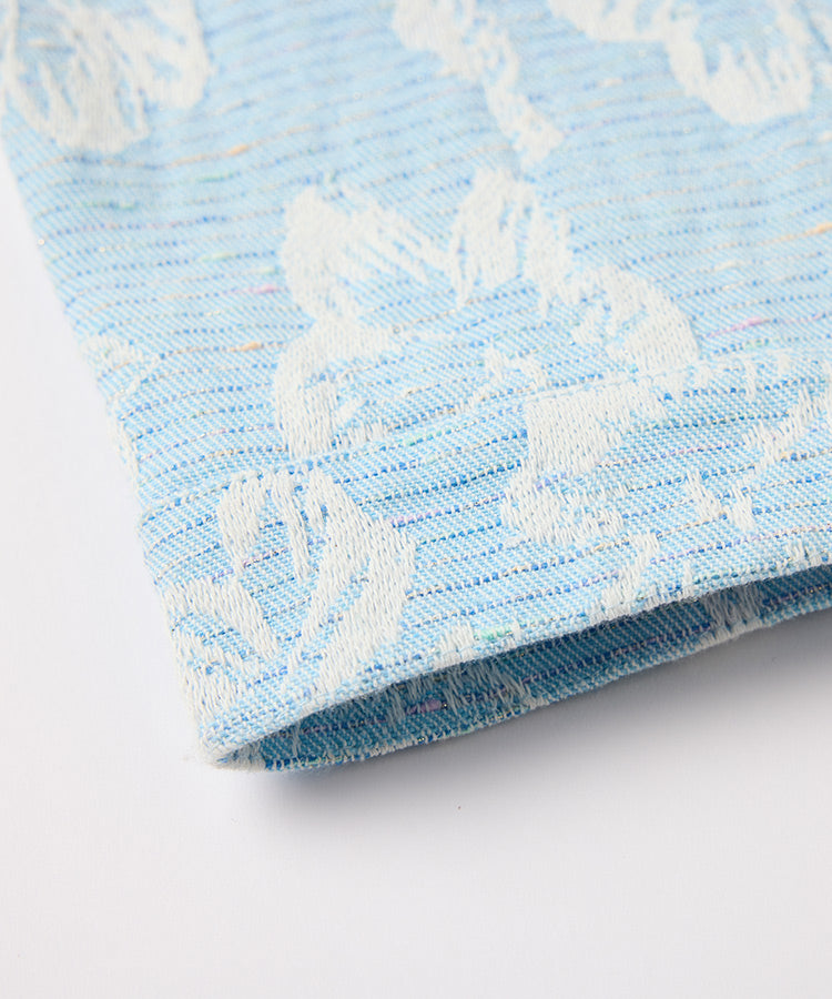 Kinder Mädchen Jeansmäntel, Bunte 3D-Blumen Jacquard Revers Denim Oberbekleidung