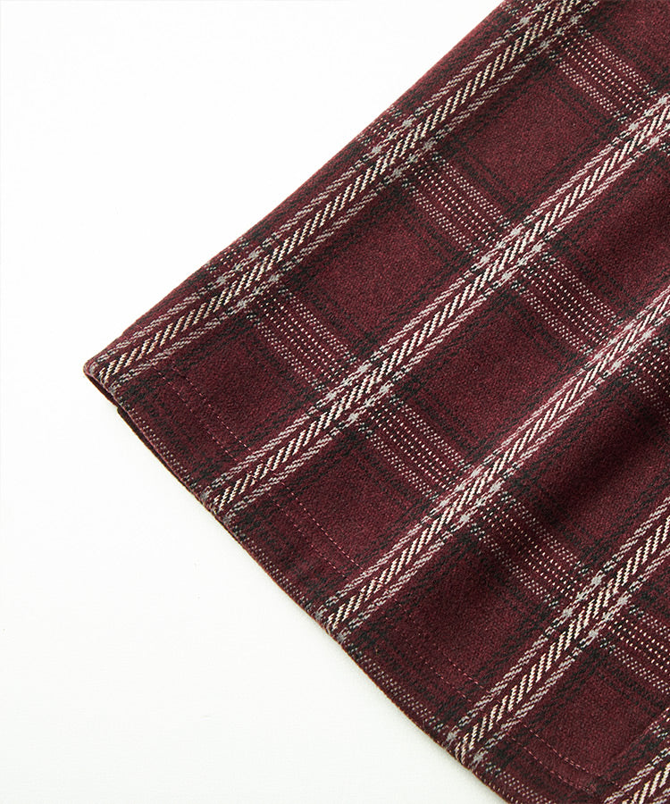 Casual Thickened Warm Plaid Kids Pants for Fall Winter