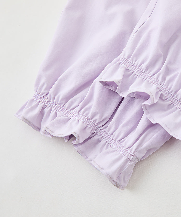Pantalon d'été long et ample en dentelle pour enfants, fin et respirant, pour jeux en extérieur