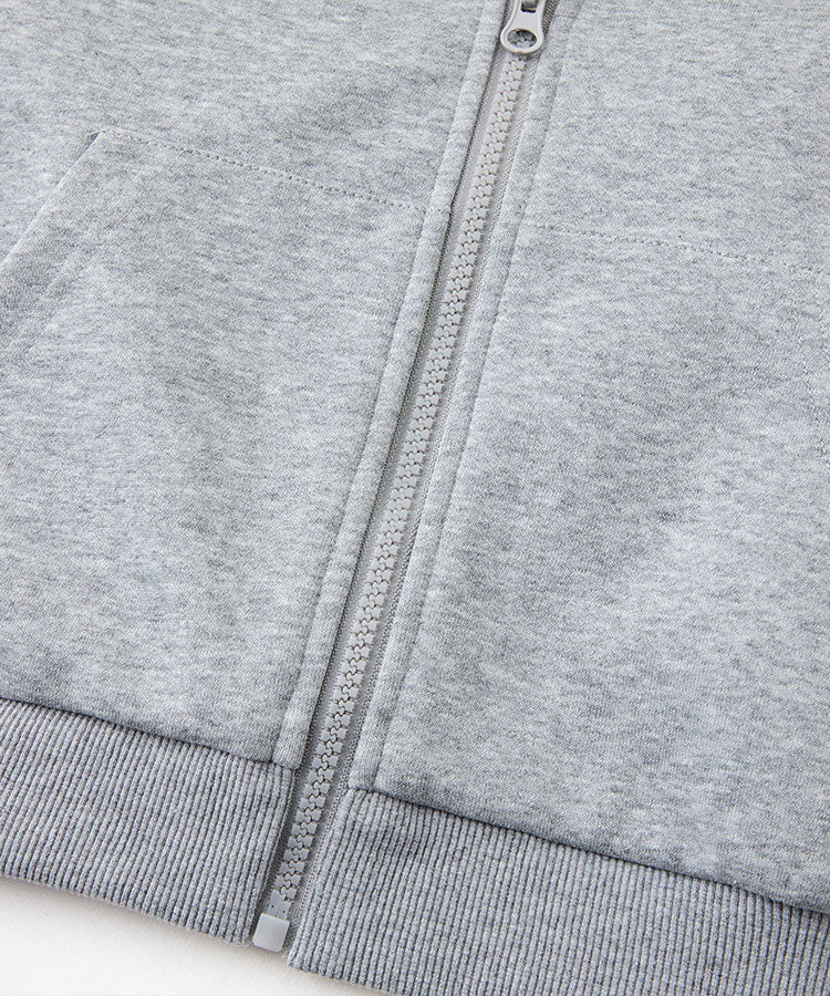 Kids Boys Hooded Sweatshirt Jacket Embroidery Patch Casual Outerwear