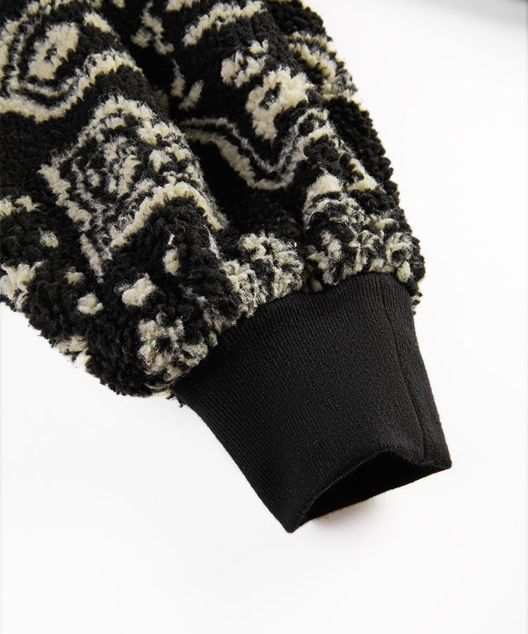 Kinder-Laternenhose aus Lammwoll-Jacquard mit Fleece-Futter für Herbst und Winter