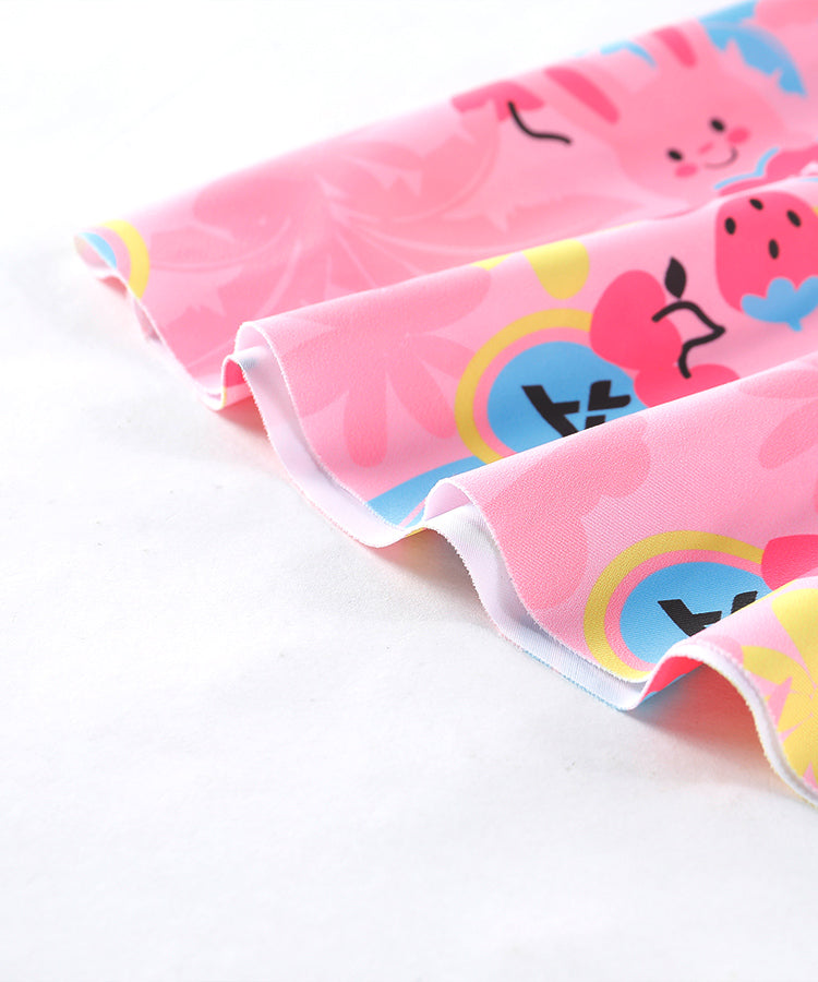 Ensemble 2 pièces maillot de bain jupe et short sans manches pour fille