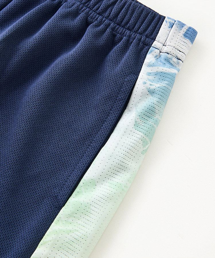 Kids Short Set Quick Dry Crack Gradient Print Breathable Sports Outfit