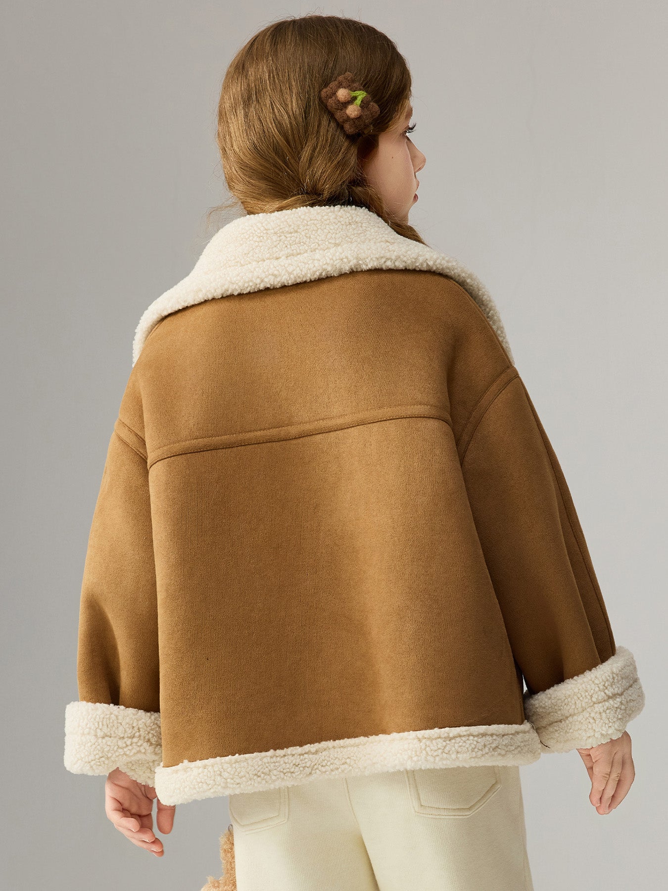 Suede and Sherpa fleece Jacket