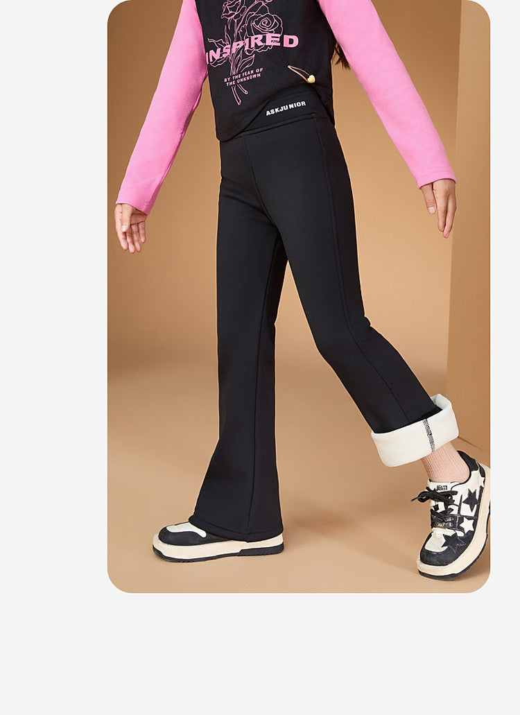 Mädchen Fleece-gefütterte verdickte Hose