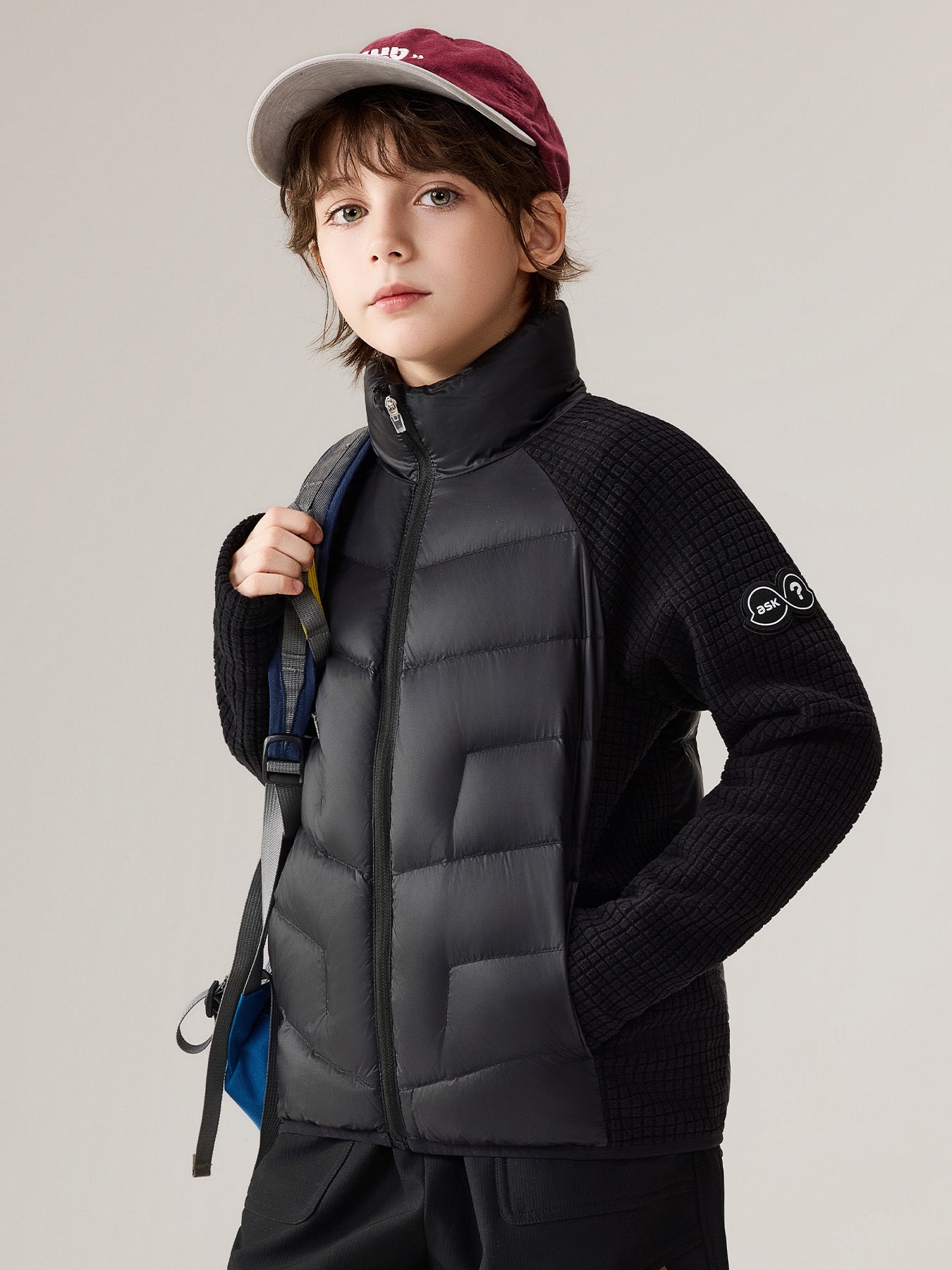Lightweight White Goose Down Kids Jacket
