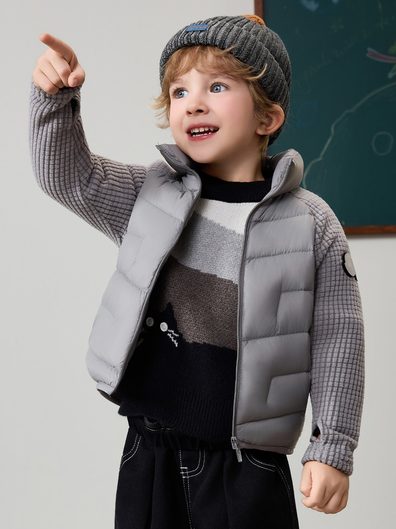 Lightweight White Goose Down Kids Jacket
