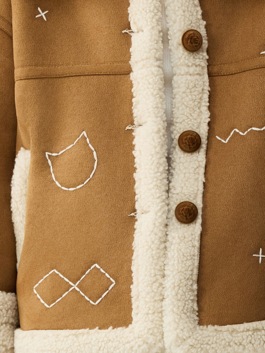 Suede and Sherpa fleece Jacket
