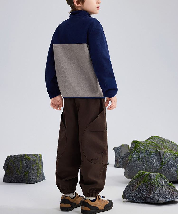 Kids Fleece Lined Sweatshirt | Warm Stand Collar Pullover for Boys & Girls