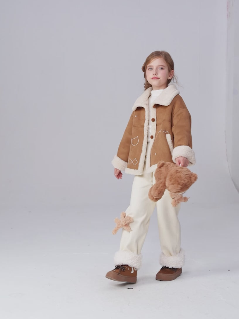 Suede and Sherpa fleece Jacket
